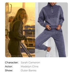 ASO Sarah Cameron Outer Banks Blue Sweatpants